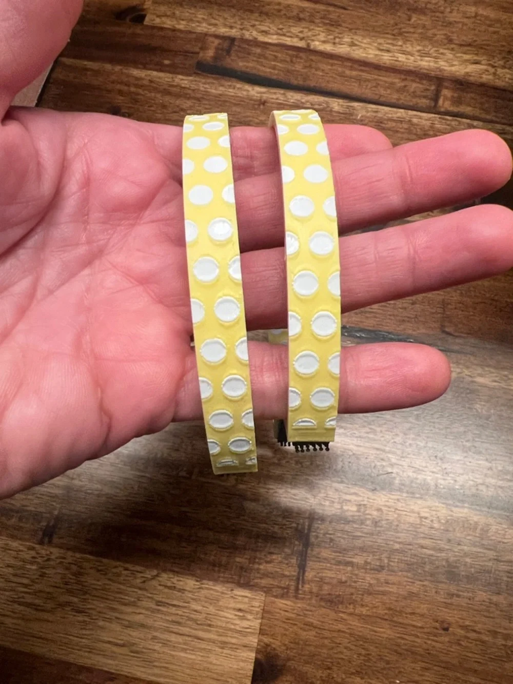 Factory 55 Aloha Ears White and yellow polka dot open ears